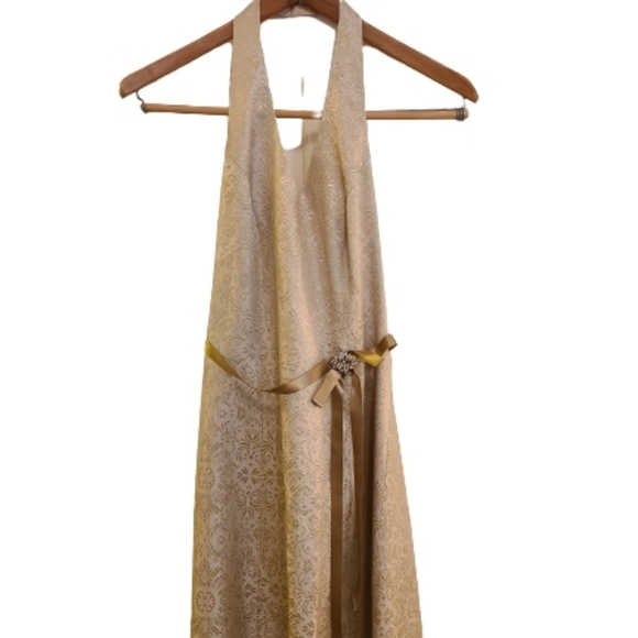 David's Bridal Halter Midi Dress - Picture 1 of 4